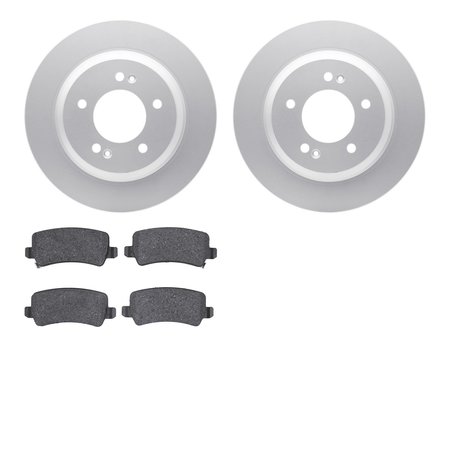 DYNAMIC FRICTION CO 4502-21051, Geospec Rotors with 5000 Advanced Brake Pads, Silver 4502-21051